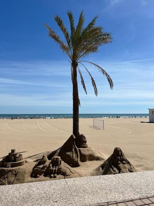 Apartamento 1ª Linea De Playa - Con Piscina Y Parking Playa de Gandia Exteriér fotografie
